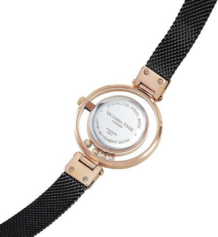VICTORIA HYDE Small Dial Women Watches, Black Mesh Band Watches for Women in Kuwait