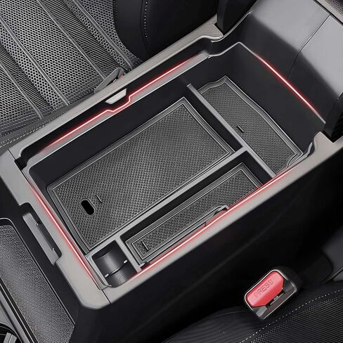منظم وحدة التحكم المركزية Autorder لـ 2023 2024 Honda Pilot Sport/EX-L/TrailSport/Touring/Elite Accessories صندوق تخزين مسند الذراع صينية إدخال ثانوية مع سجادتين ملونتين in Saudi Arabia