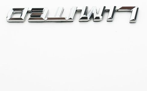 2Pc Limited Emblem 3D Metal Sport Badge Door Trunk Nameplate with Double Tape for Cars, Trucks, Motorcycles (Chrome) in Saudi Arabia