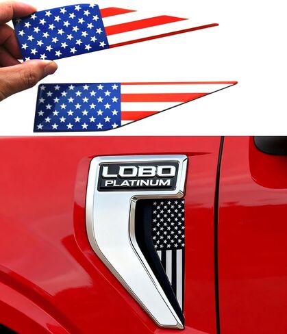 Pair Set American Flag Emblem Car Decal Compatible with 2021-2026 Ford F150 Accessories Custom Fit F150 Exterior Patch Decor Enhances Truck's Style (Colorful) in Saudi Arabia