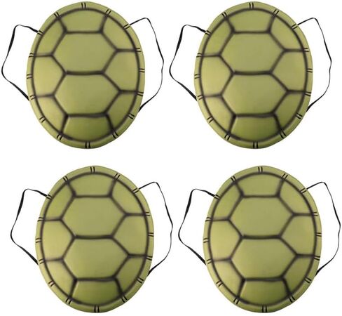 TOYANDONA 4pcs Turtle Shell Props Party Tortoise Shell Props Turtle Cosplay Costume Turtle Shell Costume Soft Turtles Dress up Kids Shells Novelty Turtle Shell Outfit Carapace Eva Dark Green in Kuwait
