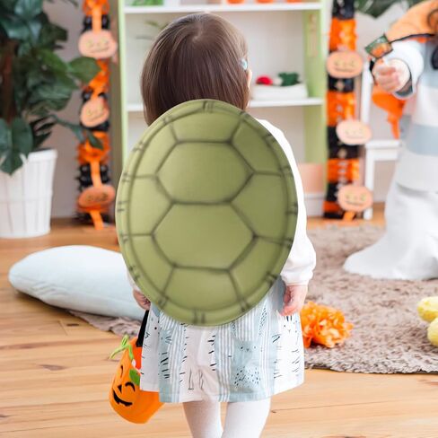 TOYANDONA 4pcs Turtle Shell Props Party Tortoise Shell Props Turtle Cosplay Costume Turtle Shell Costume Soft Turtles Dress up Kids Shells Novelty Turtle Shell Outfit Carapace Eva Dark Green in Kuwait