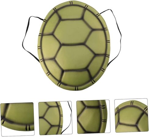 TOYANDONA 4pcs Turtle Shell Props Party Tortoise Shell Props Turtle Cosplay Costume Turtle Shell Costume Soft Turtles Dress up Kids Shells Novelty Turtle Shell Outfit Carapace Eva Dark Green in Kuwait