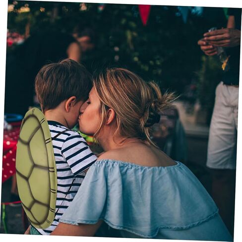 TOYANDONA 4pcs Turtle Shell Props Party Tortoise Shell Props Turtle Cosplay Costume Turtle Shell Costume Soft Turtles Dress up Kids Shells Novelty Turtle Shell Outfit Carapace Eva Dark Green in Kuwait