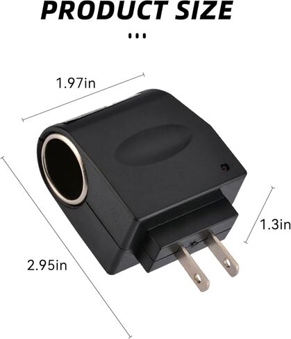 AC to DC Car Cigarette Lighter Socket Adapter Converter, DC 12V 500mA Vehicle Power Supply Transformer Wall Plug, Automotive Power Supply Transformer Vehicle Female Sockets for Car Electronics in Kuwait