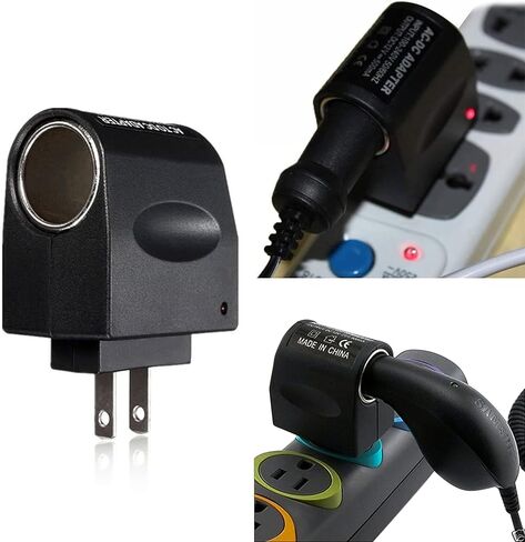 AC to DC Car Cigarette Lighter Socket Adapter Converter, DC 12V 500mA Vehicle Power Supply Transformer Wall Plug, Automotive Power Supply Transformer Vehicle Female Sockets for Car Electronics in Kuwait