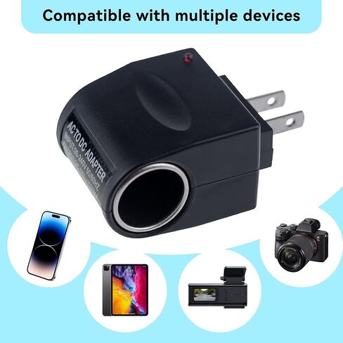 AC to DC Car Cigarette Lighter Socket Adapter Converter, DC 12V 500mA Vehicle Power Supply Transformer Wall Plug, Automotive Power Supply Transformer Vehicle Female Sockets for Car Electronics in Kuwait