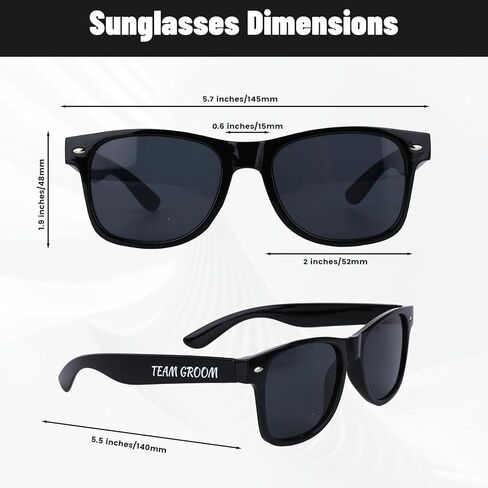10 Pcs Groomsmen Gifts, Bachelor Party Favors, 1+9 Square Wedding Sunglasses for Groom, Team Groom, Mens Sunglasses Fashion Wedding Favors Bachelorette Party Accessories in Kuwait