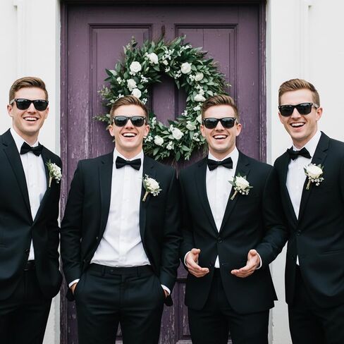 10 Pcs Groomsmen Gifts, Bachelor Party Favors, 1+9 Square Wedding Sunglasses for Groom, Team Groom, Mens Sunglasses Fashion Wedding Favors Bachelorette Party Accessories in Kuwait