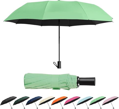مظلة SoulRain مقاس 46 بوصة للسفر من الشمس والمطر، مظلة خفيفة الوزن مقاومة للرياح، مظلة محمولة خفيفة الوزن مع حماية من الأشعة فوق البنفسجية بنسبة 95% للنساء والرجال in Kuwait