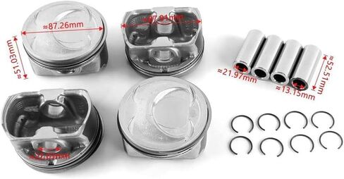 Pistons Rings Set 230402G500 234102G500 2.4L 2359CC L4 DOHC Compatible With Optima Sonata in Kuwait
