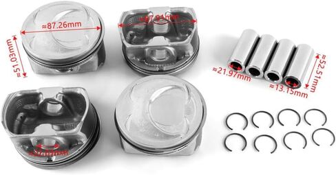 4 Piece Piston And Ring Set 235102G500 23510-2GGA0 23510-2G540 Compatible With Sonata 2011-13 Optima 2.4L Car in Kuwait