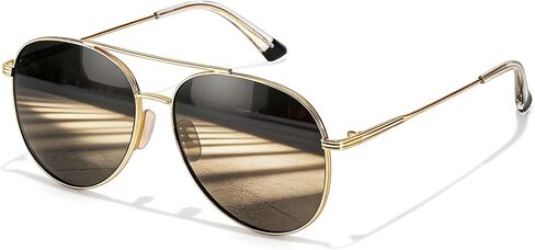 TJUTR Polarized Tangle Free Aviator Sunglasses for Women & Men, UV400 Protection Trendy Shades, No-Snag Metal Frame Glasses in Kuwait