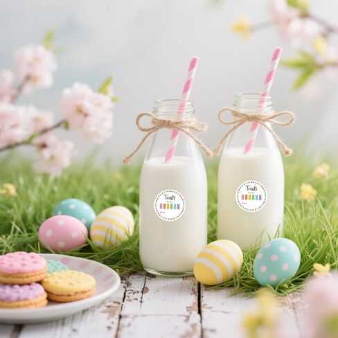 60Pcs Easter Stickers, 2" Treats for My Peeps Stickers, Easter Bunny Stickers, Easter from Name Stickers for Goodie Bag Envelope Seal Card Party Decors in Kuwait