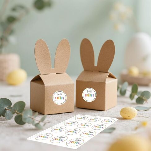 60Pcs Easter Stickers, 2" Treats for My Peeps Stickers, Easter Bunny Stickers, Easter from Name Stickers for Goodie Bag Envelope Seal Card Party Decors in Kuwait