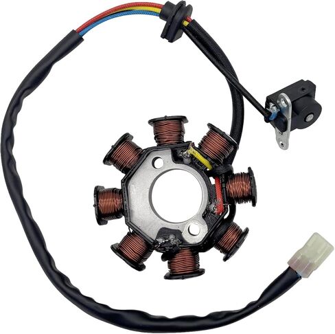 8 Coil 4 Wire Stator Coil Replacement for 0454944 0454483 0453559 0454949 RZR 170 RZR170 2009-2014 90 2007-2014/2016 Outlaw 50 2008-2018 90 2007-2014/2016 50 2007 BD3-H1410-00 YFM90 Raptor 90 in Saudi Arabia
