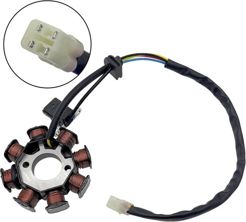 8 Coil 4 Wire Stator Coil Replacement for 0454944 0454483 0453559 0454949 RZR 170 RZR170 2009-2014 90 2007-2014/2016 Outlaw 50 2008-2018 90 2007-2014/2016 50 2007 BD3-H1410-00 YFM90 Raptor 90 in Saudi Arabia