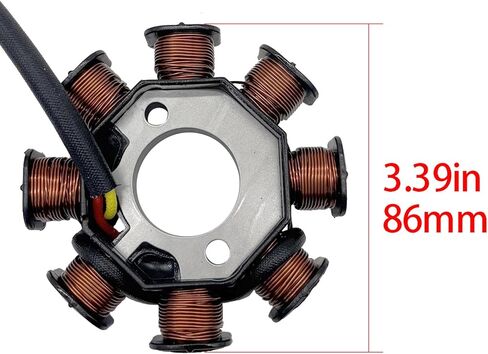 8 Coil 4 Wire Stator Coil Replacement for 0454944 0454483 0453559 0454949 RZR 170 RZR170 2009-2014 90 2007-2014/2016 Outlaw 50 2008-2018 90 2007-2014/2016 50 2007 BD3-H1410-00 YFM90 Raptor 90 in Saudi Arabia