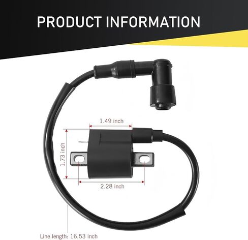 Ignition Coil, Pit Bike Parts, Compatible with 125cc 150cc 200cc 250cc Vertical Engine ATV Dirt Bike Go Kart (Black) in Kuwait