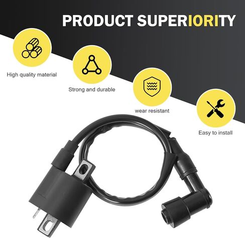 Ignition Coil, Pit Bike Parts, Compatible with 125cc 150cc 200cc 250cc Vertical Engine ATV Dirt Bike Go Kart (Black) in Kuwait