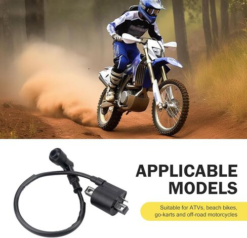 Ignition Coil, Pit Bike Parts, Compatible with 125cc 150cc 200cc 250cc Vertical Engine ATV Dirt Bike Go Kart (Black) in Kuwait