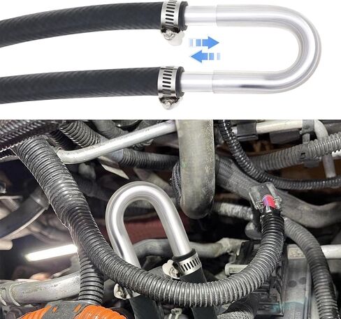 Fuel Filter Removal Bypass Kit, U Shaped Elbow Fuel Filter Bypass Kit Fit for Duramax 2001-2016 in Saudi Arabia