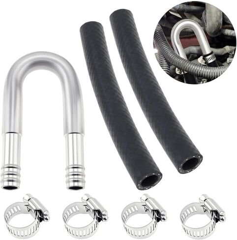 Fuel Filter Removal Bypass Kit, U Shaped Elbow Fuel Filter Bypass Kit Fit for Duramax 2001-2016 in Saudi Arabia