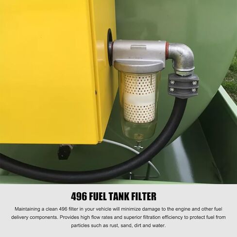 496 Fuel Tank Filter Assembly, 30 Micron Max 25 Gpm 150 Psi Diesel Water Separator with Wrench & Tape, Diesel Fuel Tank Filter Replacement with 1" NPT Top Cap Replace# B10-AL in Kuwait