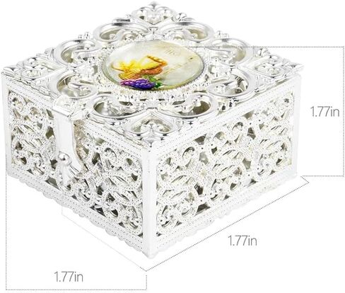 مجموعة مسبحة وصندوق المناولة الأولى للأولاد والبنات تتضمن صندوق مسبحة بمفصلات معدنية فضية مع تصميم الكأس والمضيف ومسبحة من الخرز الفضي in Kuwait