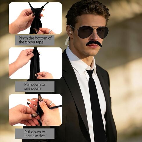 CURASA Black Agent Costume for Men Secret Service Costume Set Spy Costume Accessories for Halloween Men Women Black Sunglass Costume Outfit in Kuwait
