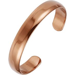 Jecanori Pure Copper Bracelet — 99.99% Real Solid Copper Bracelet for Men & Women, Adjustable Tibetan Cuff Bangle, Gift Box Included in Kuwait