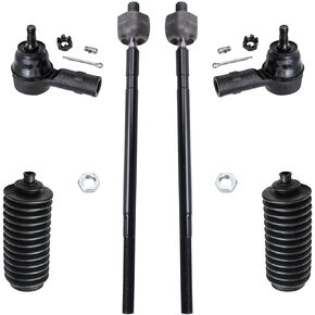 محور ديترويت - طقم قضبان ربط خارجية أمامية داخلية لسيارة فورد فوكس 2006-2007 تم تصميمها بعد 12/5/05، 4 وصلات نهاية قضيب ربط داخلية وخارجية، 2 أحذية TieRod ومنفاخ مع استبدال مشبك C المشبك in Kuwait