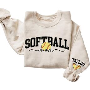 LASFOUR Personalized Baseball Mom Shirts for Women, Baseball Mama Sweatshirt, Custom Baseball Team Mom Gift Ideas in Kuwait