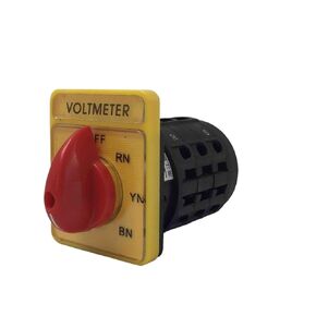 Voltmeter Voltage Transfer Switch Manual cam Rotary Changeover Switch 7 Position 3 Phase Yellow in Kuwait