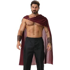 GRAJTCIN Unisex Spartan Warrior Costume Cape with Bracers Halloween Medieval Cloak Cosplay in Saudi Arabia