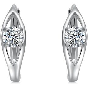 Hoop Earrings Sterling Silver Women's Hoop Earrings Huggie Cubic Zirconia Earrings for Women in Kuwait