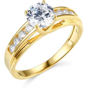 14k Yellow Gold SOLID Wedding Engagement Ring - Size 7 in Kuwait