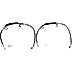 خرطوم الفرامل - قطعتين من مجموعة خرطوم الفرامل الهيدروليكية الأمامية اليسرى واليمنى لكيا سورينتو 3.5L 2003 2004 2005 2006 in Kuwait