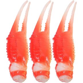 3pcs Realistic Fake Crab Claw Figurine, PVC Simulation Shrimp Model for DIY Crafting, Home Decoration, Creative Gift, Assorted Color, 4.92 X 1.37 X 0.78 Inch in Saudi Arabia