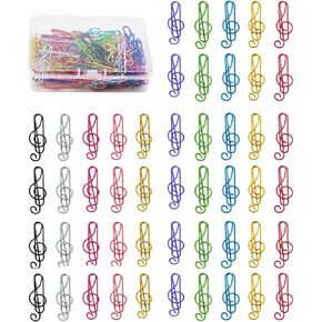 مشابك ورق كبيرة، 1.6 بوصة، 40 مم، 50 قطعة، أشكال ملاحظات متعددة الألوان، ناعمة ومتينة، مناسبة للمكتب والمدرسة والاستخدام الشخصي، تغليف في صندوق بلاستيكي in Kuwait