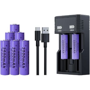 3.7 فولت 14500 بطارية قابلة للشحن 2500 مللي أمبير زر علوي 4 حزمة بطاريات ليثيوم أيون لمصباح يدوي للمصابيح الأمامية in Kuwait