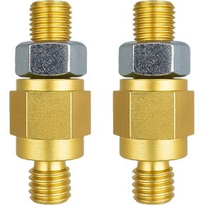 YoRise قطعتان من مسمار تمديد طرف البطارية الجانبي، 3/8"-16&24 براغي تمديد لأعمدة البطارية النحاسية مع صواميل، ملحقات محول طرفية بطاريات السيارة القياسية (ذهبي) in Kuwait