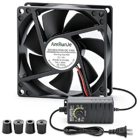 120mm x 25mm PC Computer Case Fan with AC Plug Variable Speed DIY for Biltong Box, Window Exhaust or Intake and Receiver DVR Playstation Xbox Cabinet Cooling in Saudi Arabia