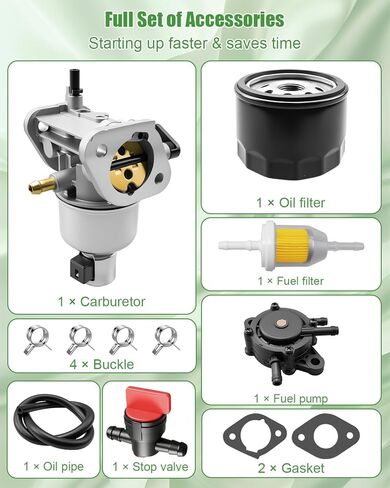 15003-7081 Carburetor Fit for Kawasaki FH580V FS541V FR600V FS600V Engine John Deere X300 X300R, Carburetor Fuel Pump Kit Replace 15004-0818 15004-0822 15004-7053 15004-7060, Carb With Fuel Pump in Kuwait