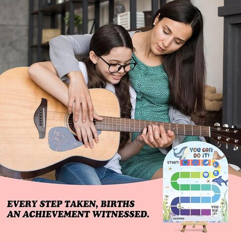 مخطط مكافآت Under The Sea، مخطط سلوك للأطفال في المنزل، لافتة مخطط حوافز خشبية مع 24 رمزًا، مخططات ملصقات تحت عنوان حيوانات المحيط، أساسيات الفصل الدراسي -03 in Kuwait