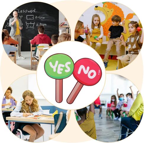 لوحة تحكيم للفصل الدراسي قطعتان محمولة باليد نعم لا مجاديف التصويت أداة تعليمية محمولة للمعلم لمشاركة الطلاب والتعلم التفاعلي in Kuwait