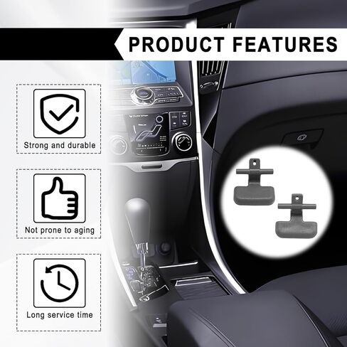 زوج واحد من مشابك مزلاج علوي وسفلي لوحدة التحكم المركزية متوافقة مع Hyundai Sonata 2009-2010 استبدال # 84661-3K000V2 84662-3K000V2 (رمادي) in Saudi Arabia