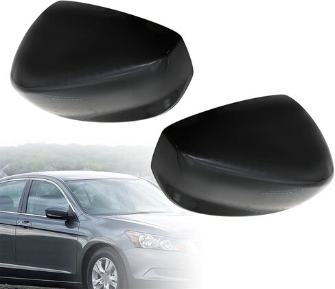 Driver Side and Passenger Side Gloss Black Rearview Mirror Cover Caps Compatible with 2008-2013 Accord in Saudi Arabia