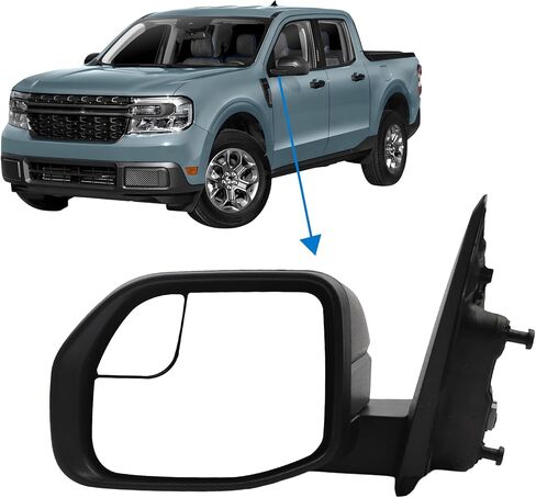 Right Passenger Side Exterior Door Mirror Compatible With 2022-2025 Ford Maverick NZ6Z-17682-L 7 Pins Power and Heated Glass Manual folding with BLIS (Blind Spot Sensor) Textured black cover in Saudi Arabia
