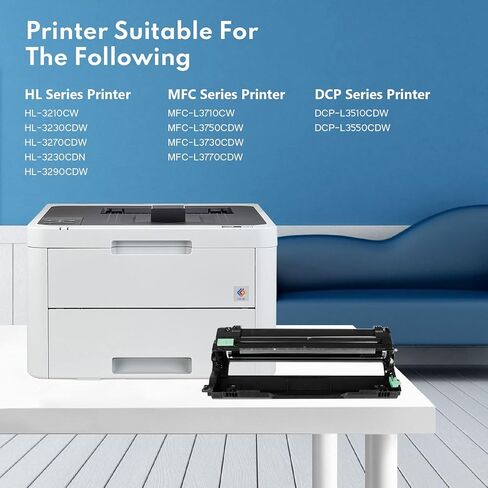 مجموعة وحدة الطبل DR223CL (4، حزمة 1 أسود 1 سماوي 1 أرجواني 1 أصفر) بديل متوافق مع VAENK لطابعة Brother DR223CL Drum MFC-L3770CDW MFC-L3750CDW HL-3210CW HL-3230CDW HL-3270CDW HL-3290CDW in Kuwait